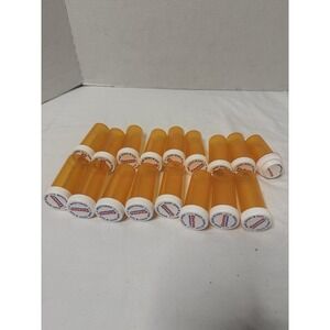17 Empty RX Pill Bottles Crafts Storage Containers Repurpose Amber 3.5"